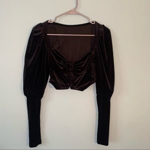 NWOT | Velvet Party Shirt